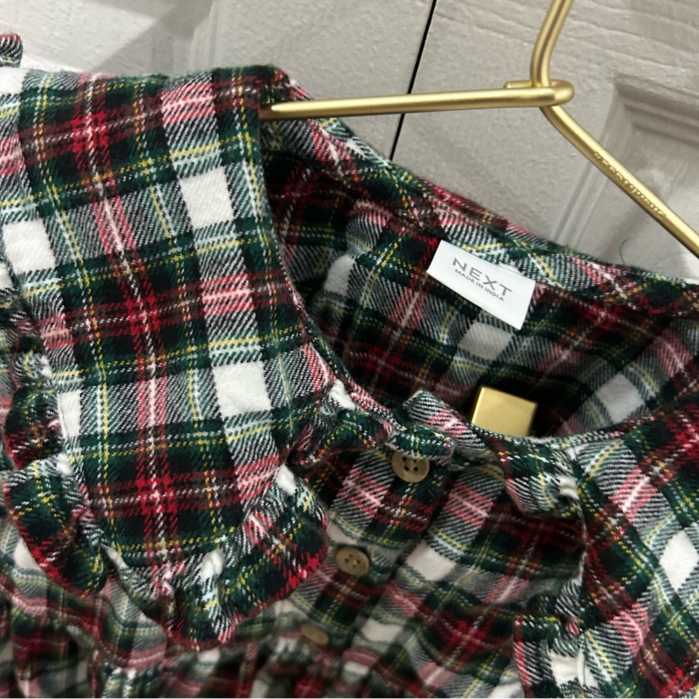 NEXT Baby Plaid Dress 12–18 Months - Picture 3 of 6